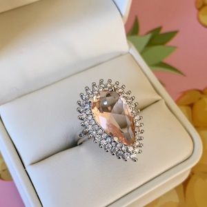 Jewelry - π Stunning Peach Pear Shaped Ring Jewelry - π Stunning Peach Pear Shaped Ring